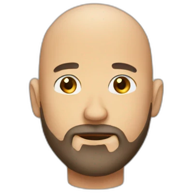 bald guy with beard emoji