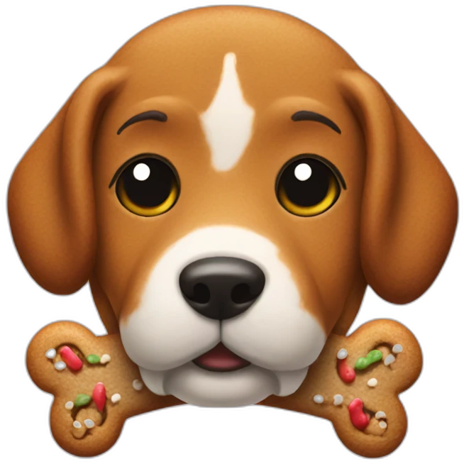 dog gingerbread cookie emoji