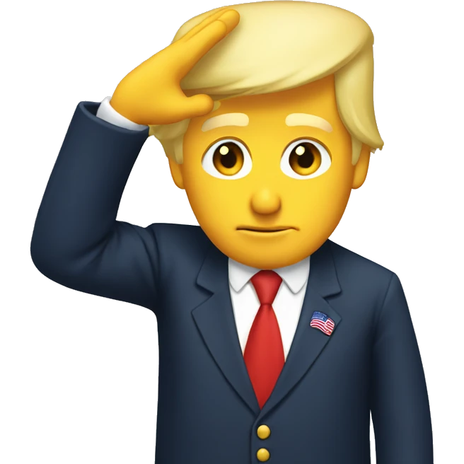Donald trump saluting emoji