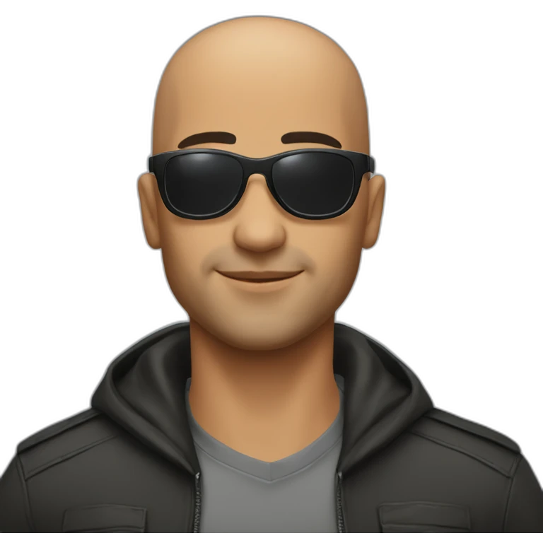 Armando Christian Pérez bald wearing sunglasses emoji