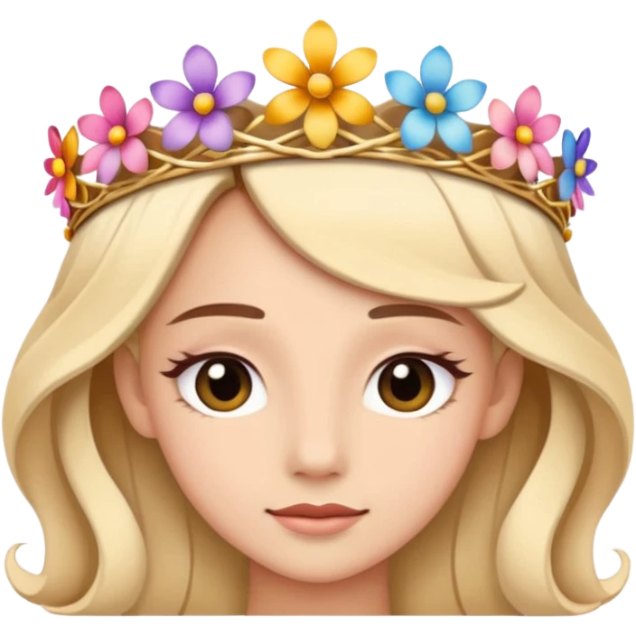 flower tiara emoji