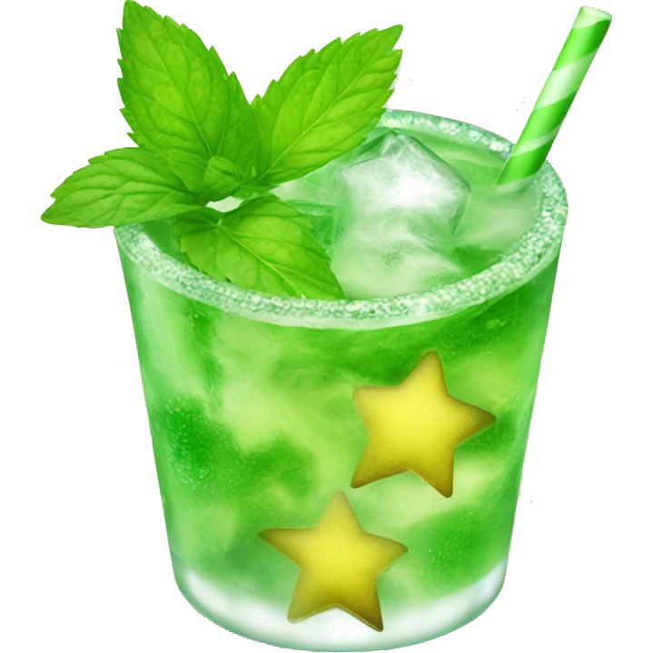 Sparkling stars mojito emoji