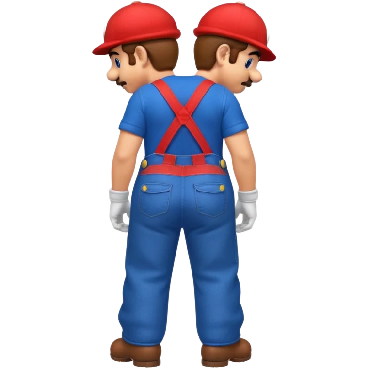 back view of super mario with huge buttcheeks out  emoji
