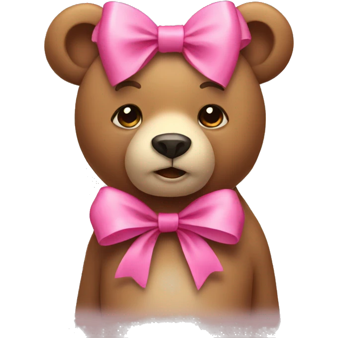 bear with a pink bow emoji