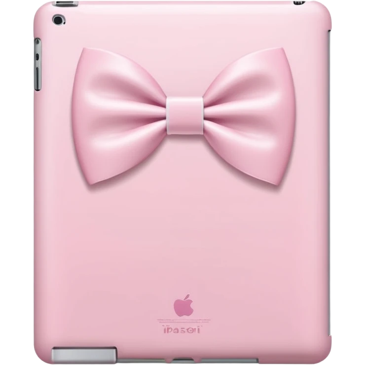 Baby pink iPad with bow on the back emoji