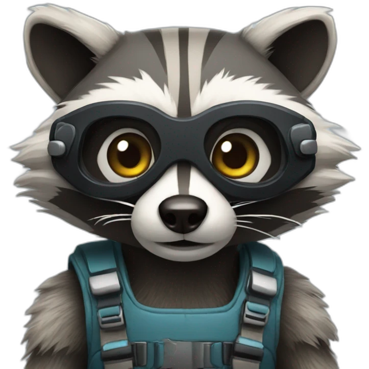 bionic raccoon emoji
