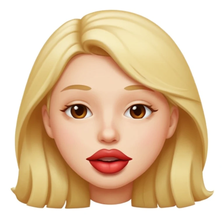 Lip biting sexy face emoji
