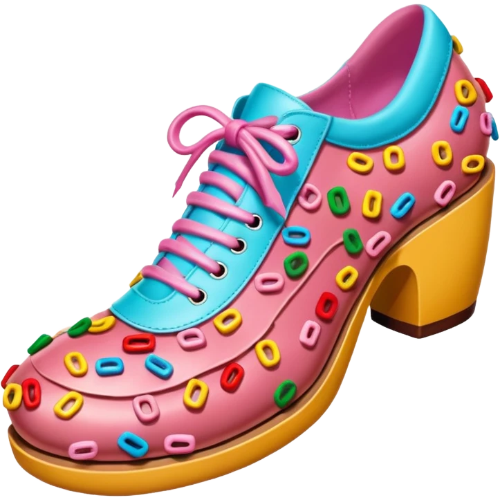 Betsey Johnson style spam meat shoe sculpture  emoji