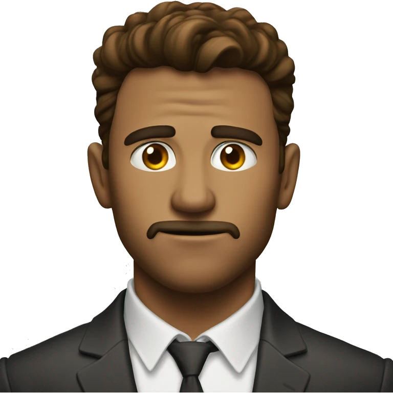 Two hot men do a staring contest emoji