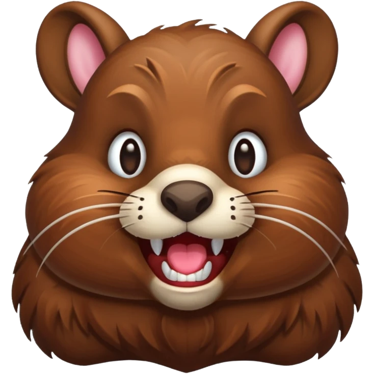 Beaver with bunny teeth emoji