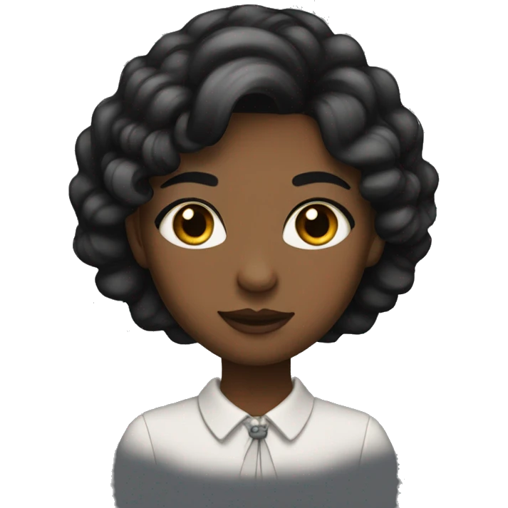 girl with big lashes and formal outfit for work emoji