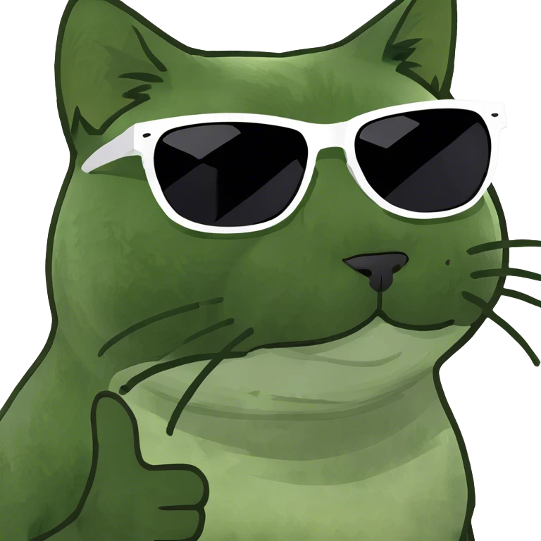 Cat with sunglasses emoji