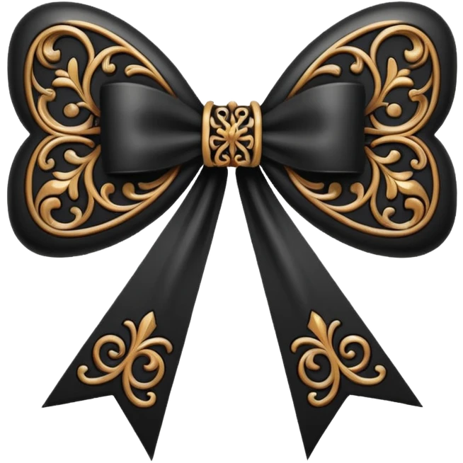 Gothic bow emoji