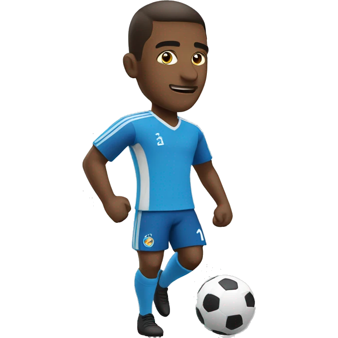 footballer playing football emoji