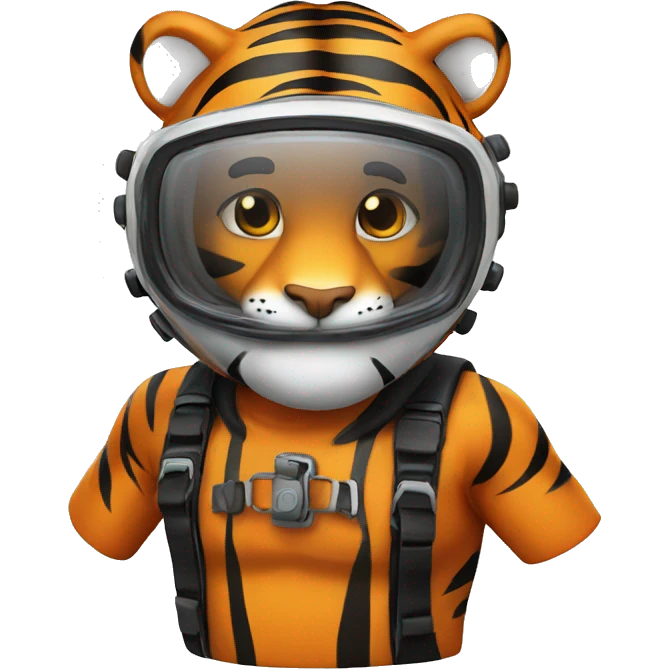Tiger scuba moist emoji