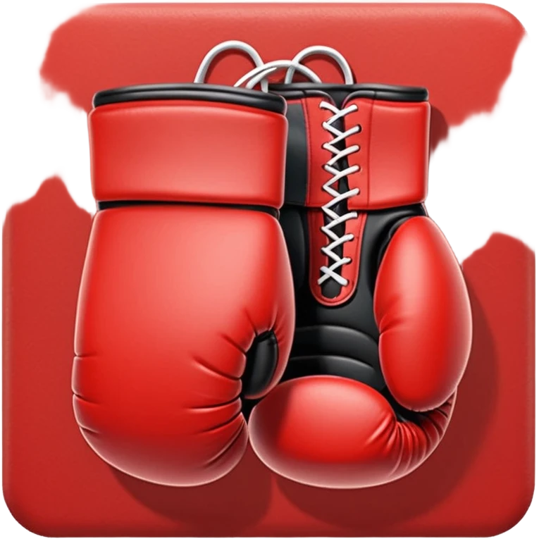 Minimalistic flat vector icon, iOS style, thin black contour on white background. Boxing gloves or a fighter silhouette in stance. emoji