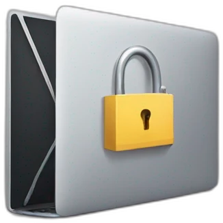 lock next to a macbook emoji