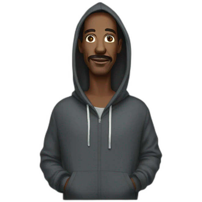 Eddy murphy with a hoodie emoji