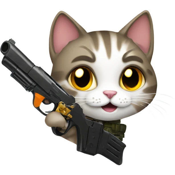 A cat with a gun  emoji