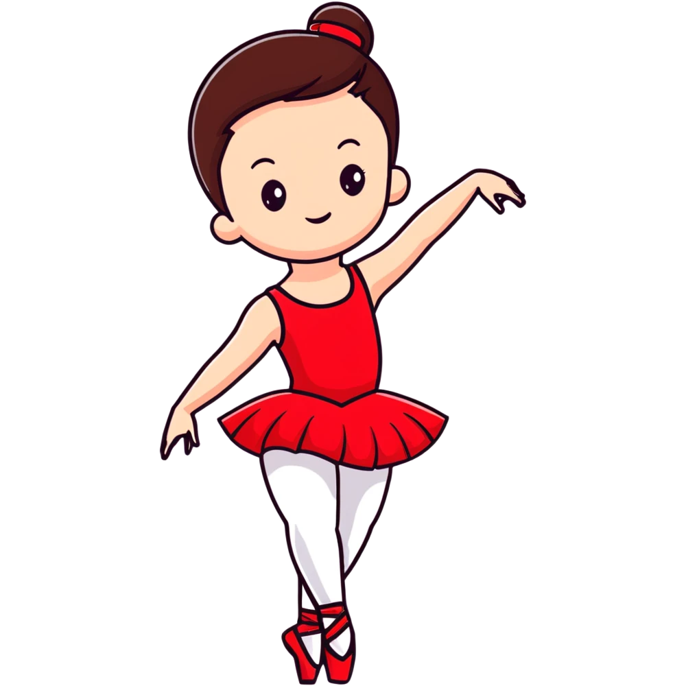 ballet dancer in cherry red dress, ballerina in red tutu emoji
