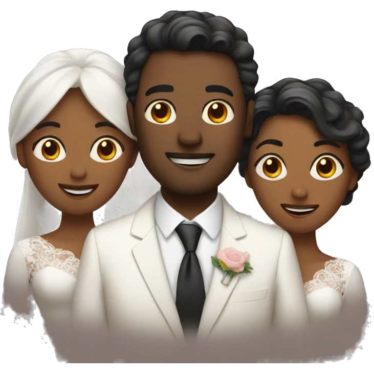 A man married to two women emoji