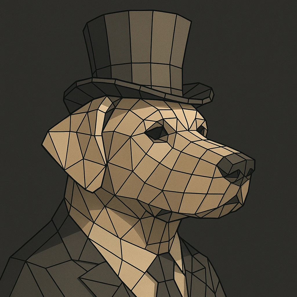 dog with tophat emoji