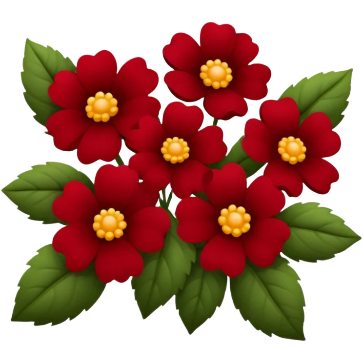 dark red flowers emoji