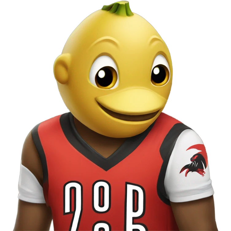 Banana wearing a raptors jersey emoji
