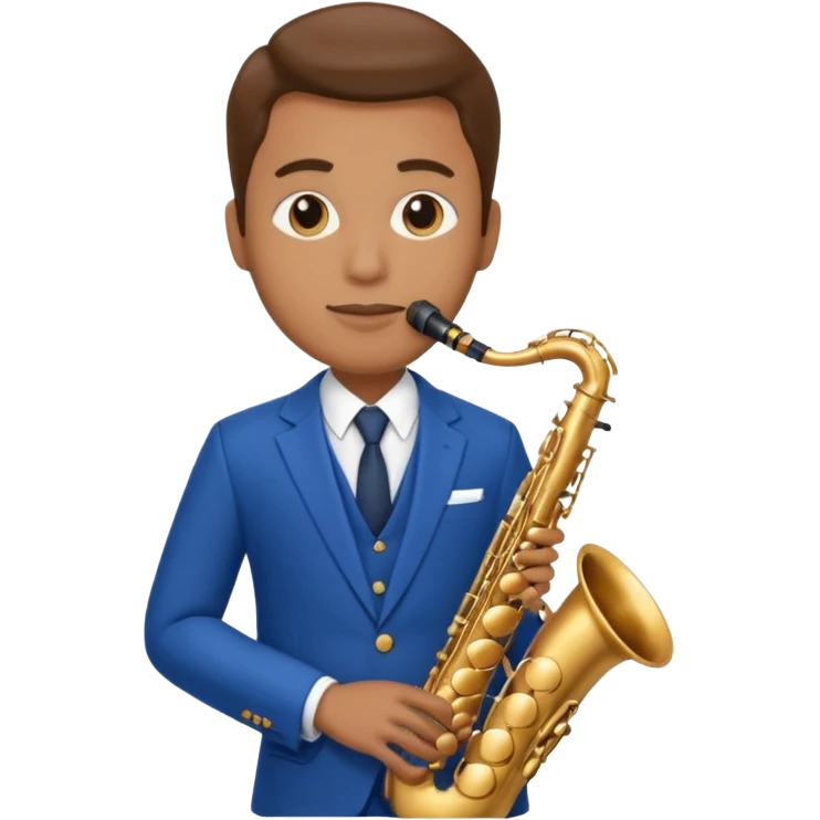 Saxophonist + blue suit emoji