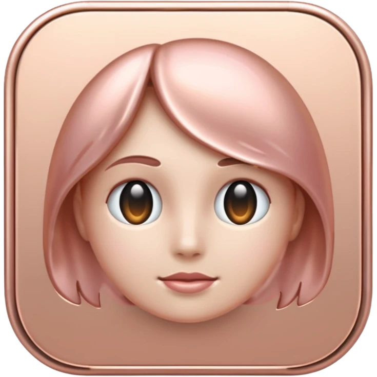 Rose gold metal emoji
