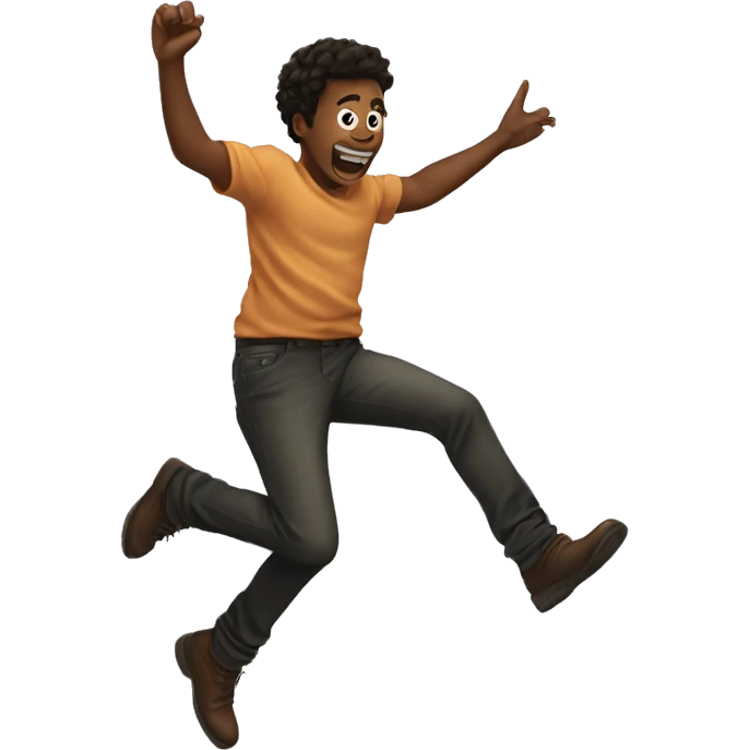 My friend jumping from a pridge emoji