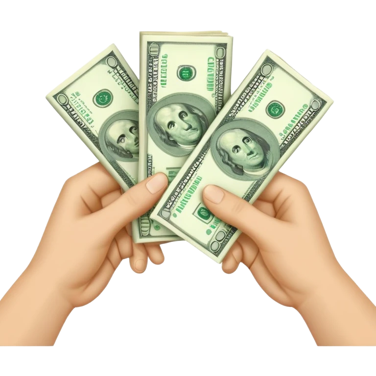 Money in hand emoji