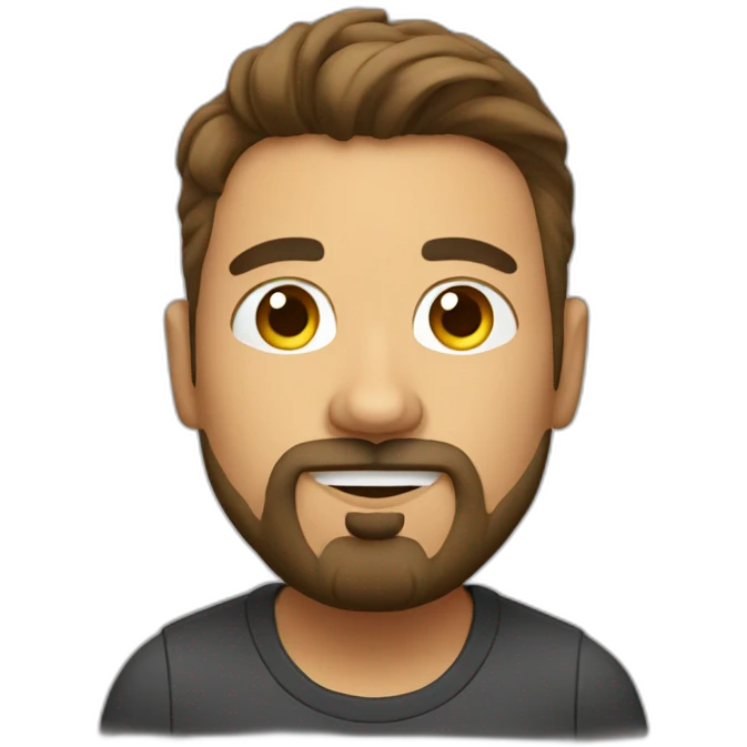 Podcaster with goatee emoji