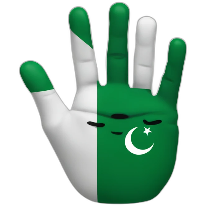 Pakistan Flag in cats hand emoji
