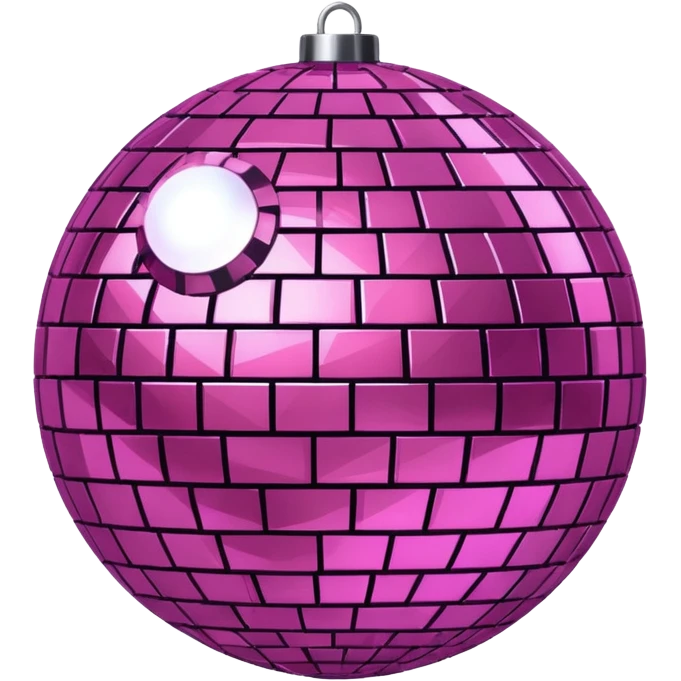 Rosa Disko Kugel mit Glitzer  emoji