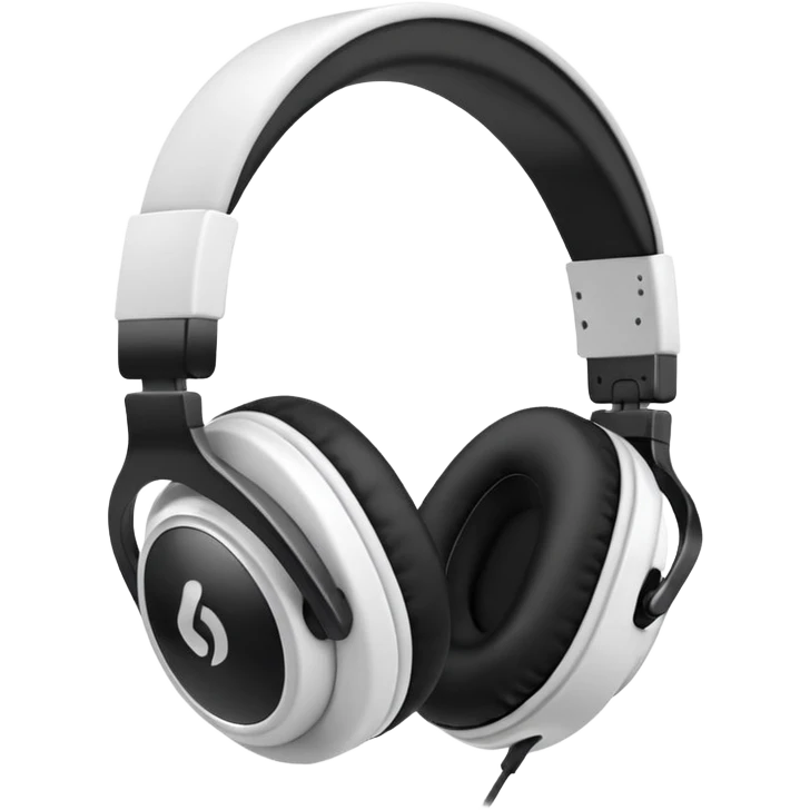 full size white headphones emoji