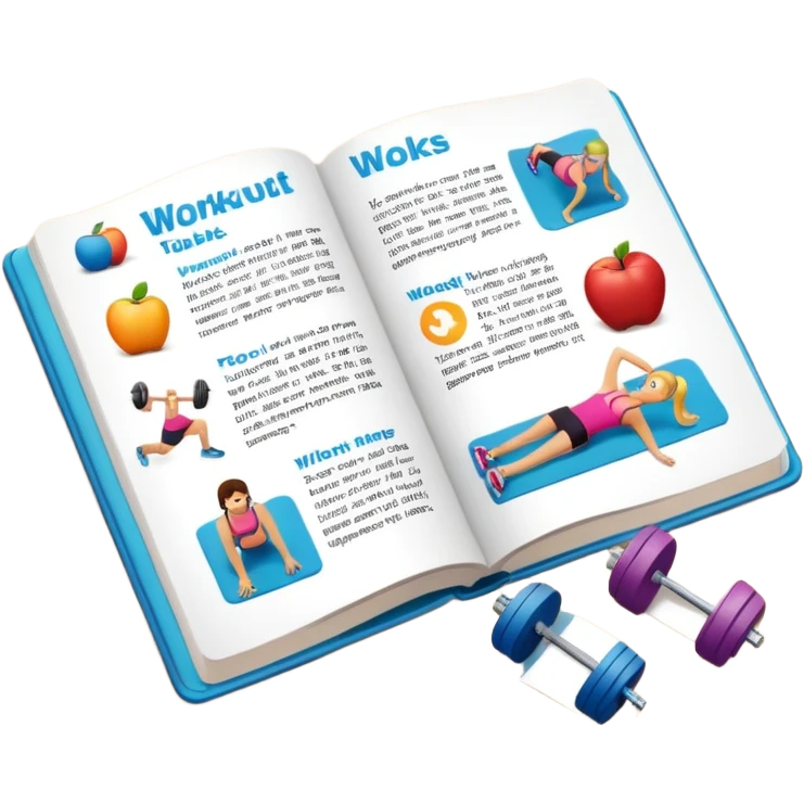 fitness book emoji