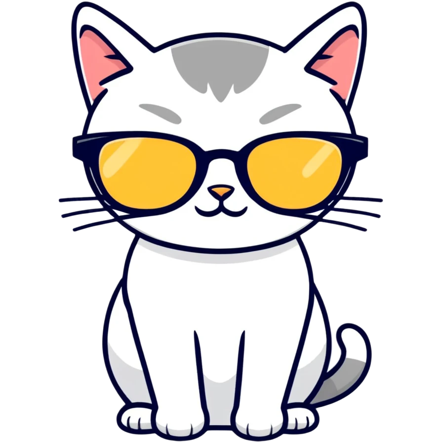 Cat with sunglasses emoji