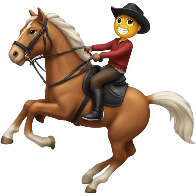 a cat riding a horse emoji