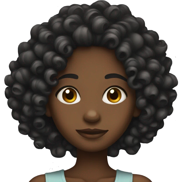 Black girl with curls emoji