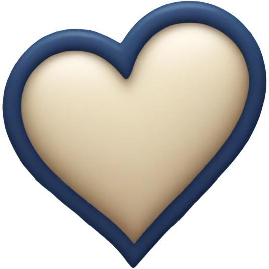 Navy blue coastal heart emoji