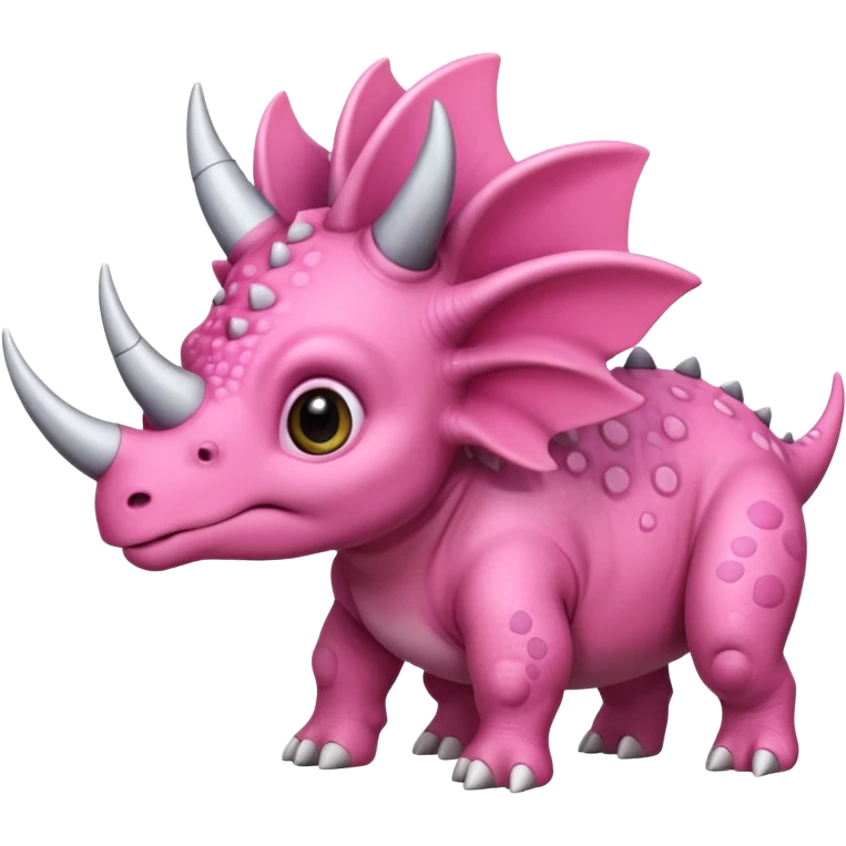 Triceratops cute pink 2d emoji