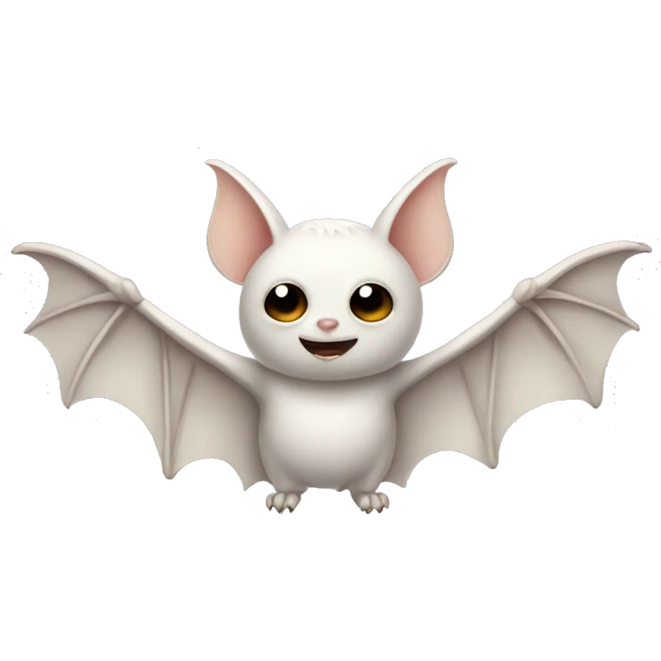 White bat with wings emoji