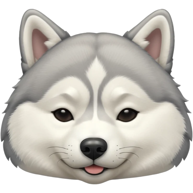 full size husky dog sleeping with eyes closed  emoji