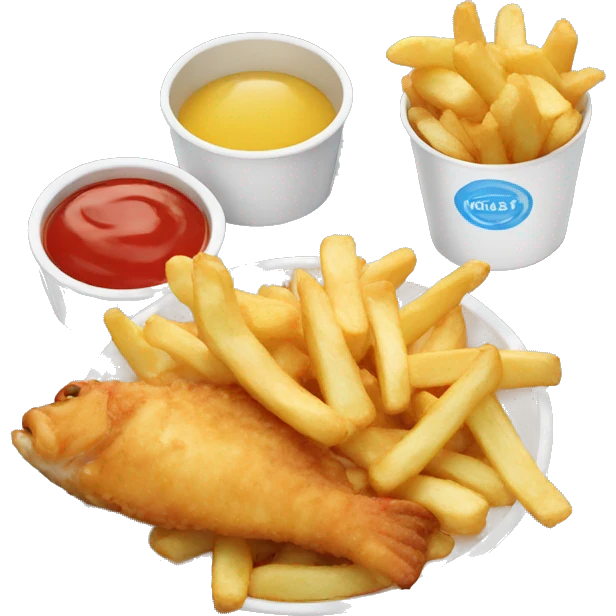 Fish and chips meal emoji