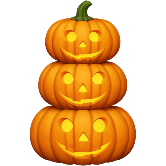 Pumpkin Stack – Three pumpkins stacked like a tower lantern emoji