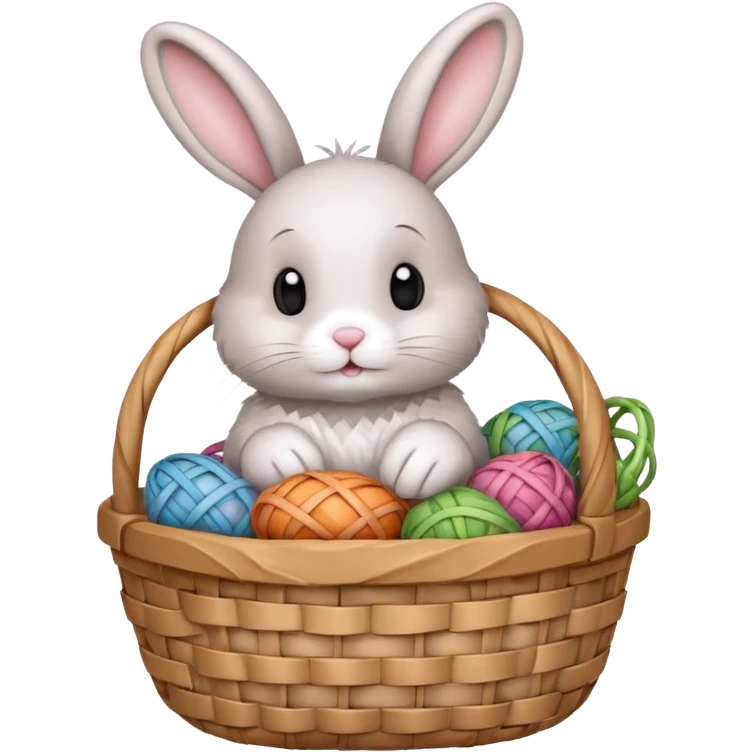 bunny with basket  emoji