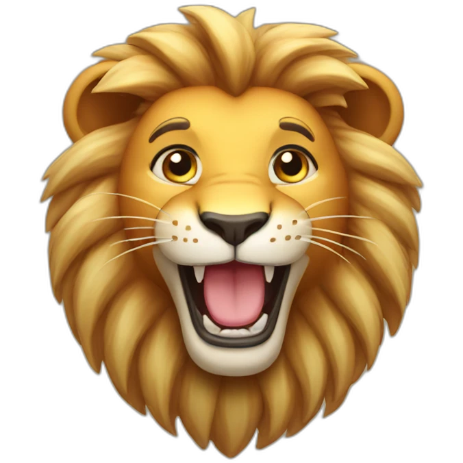 happy lion emoji