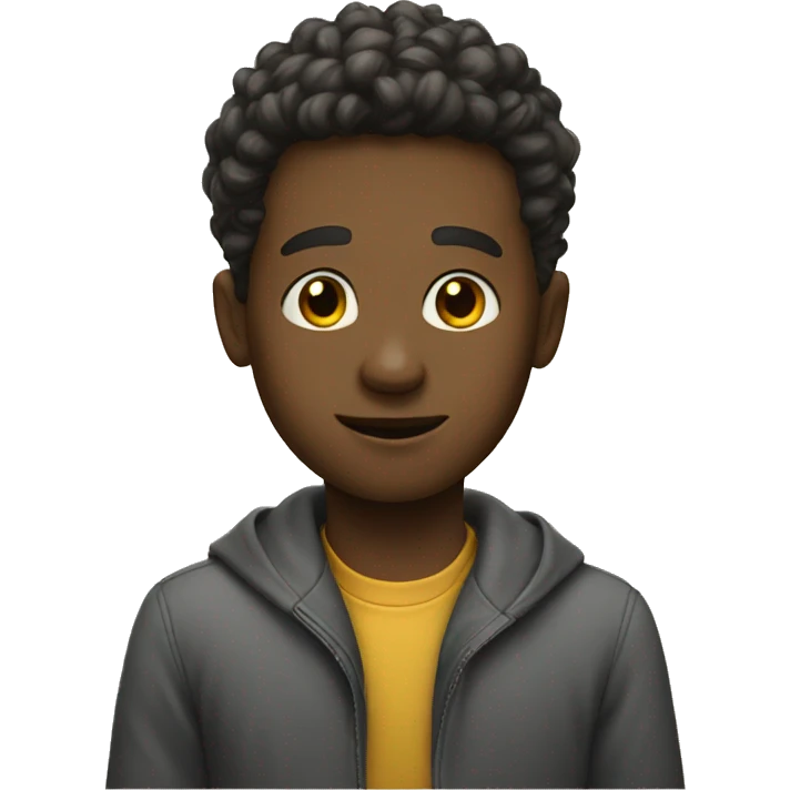 schoolboy draws emoji