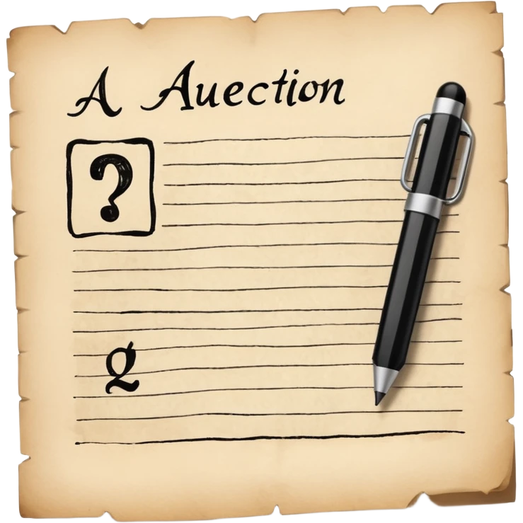 Auction Wil note emoji